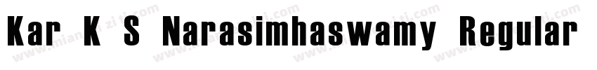 Kar K S Narasimhaswamy Regular字体转换